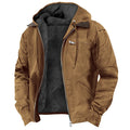 Hooded cotton-padded jacket