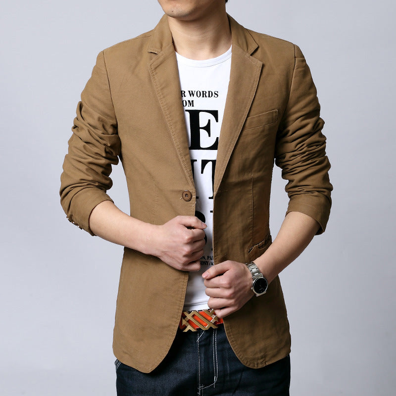 Slim Fit Cotton Suit Jacket