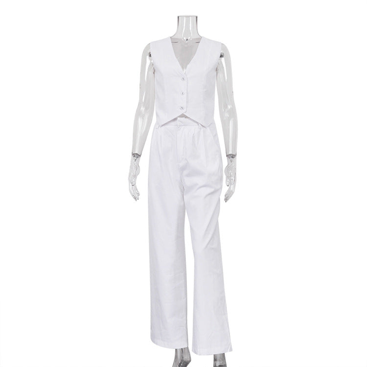 Women's Sleeveless Vest and Trousers