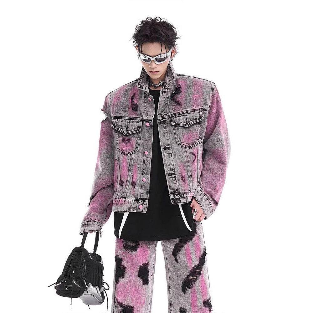 Damaged Hole Vintage Denim Set