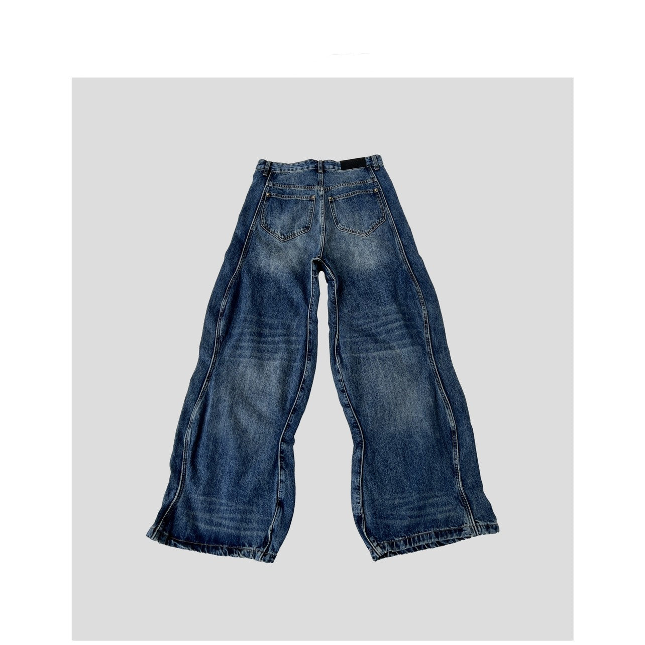 Loose Vintage Blue Washed Denim Jeans
