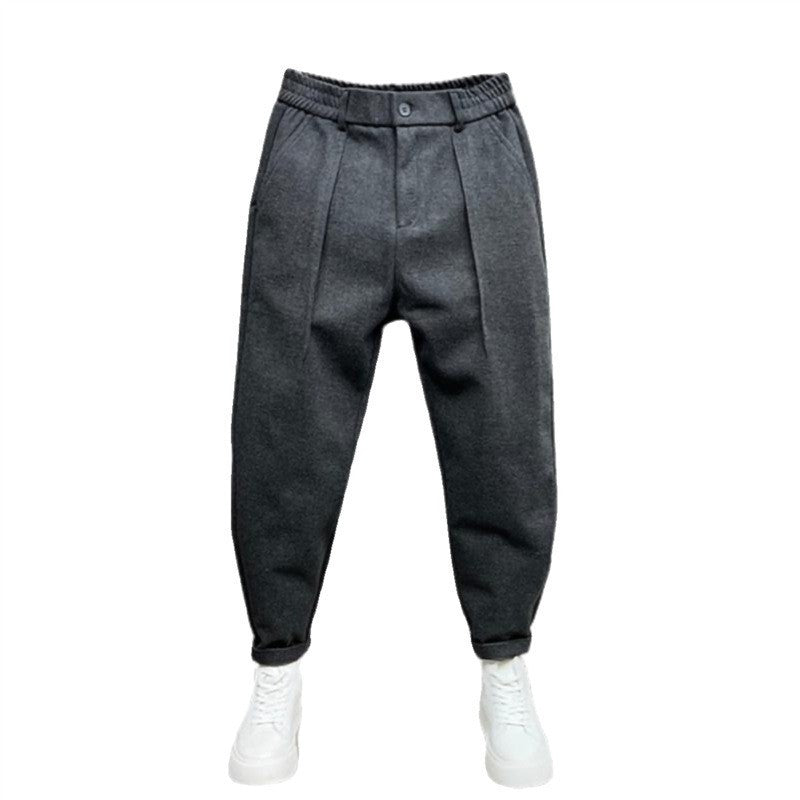 Woolen carrot trousers