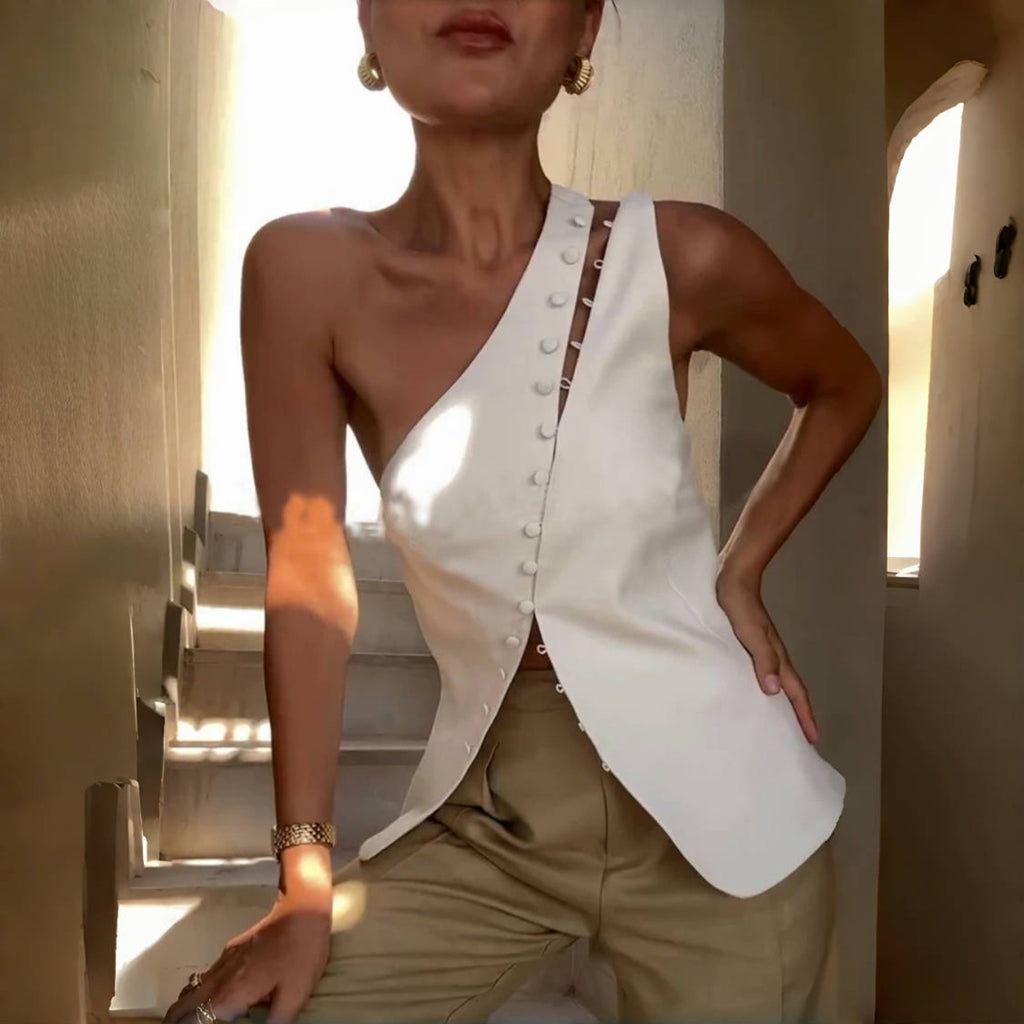 Fashion Sleeveless Vest with Hook Closure