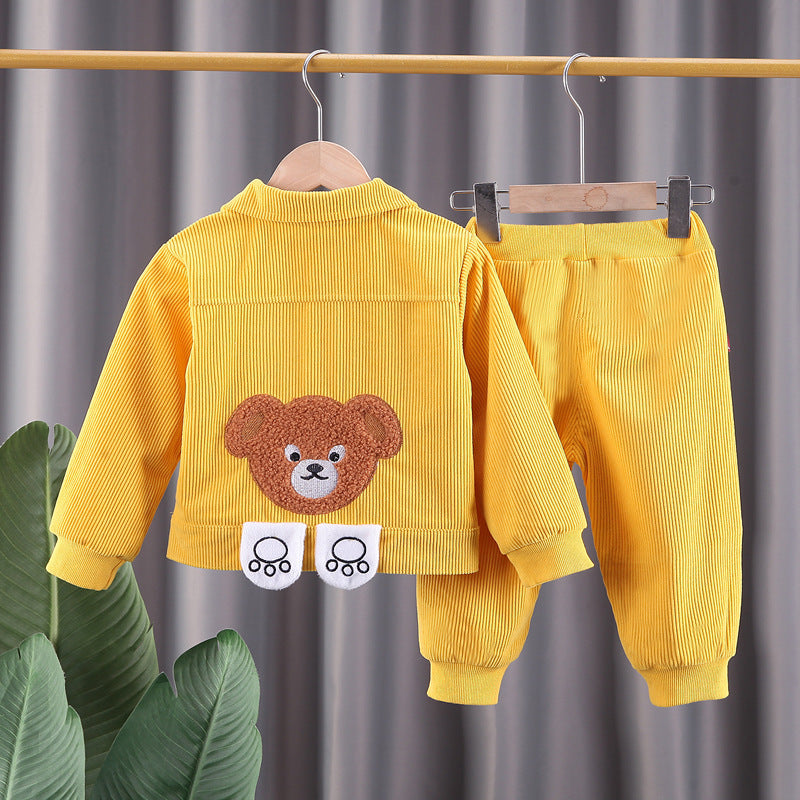 Corduroy children's set - Children's three-piece set