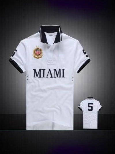 Men's Casual Embroidered Polo Shirt