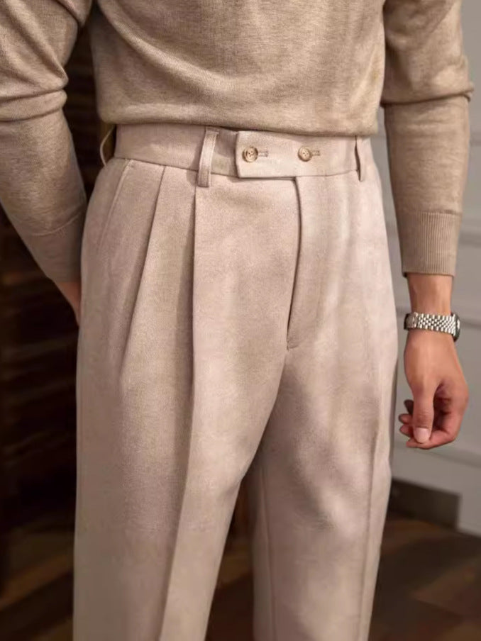 Men's Straight Fit Casual Trousers