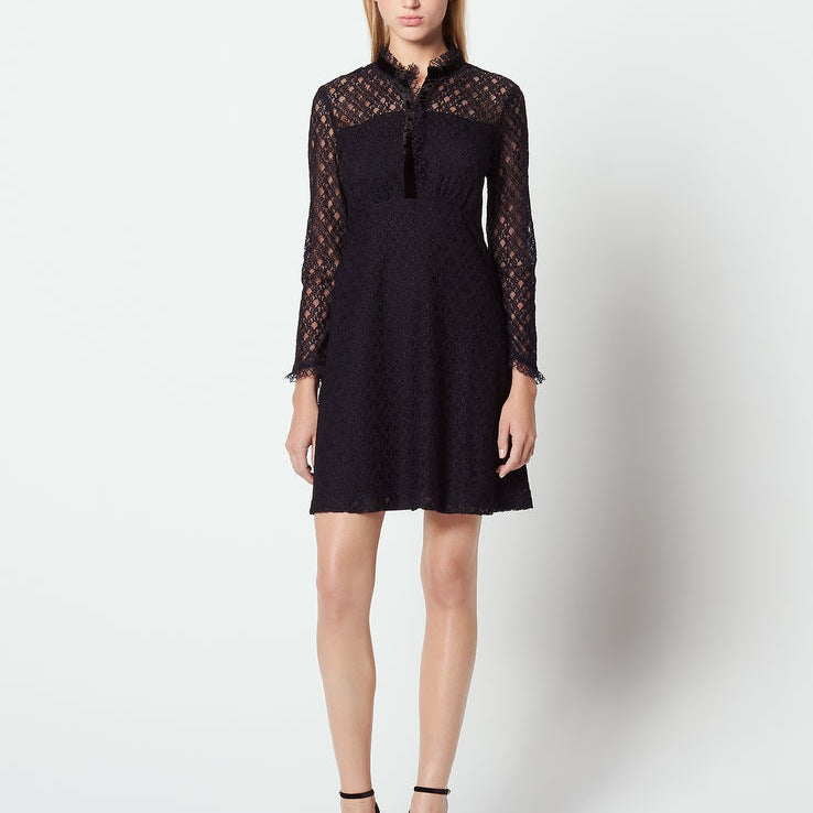 Hollow Lace V-Neck Dress