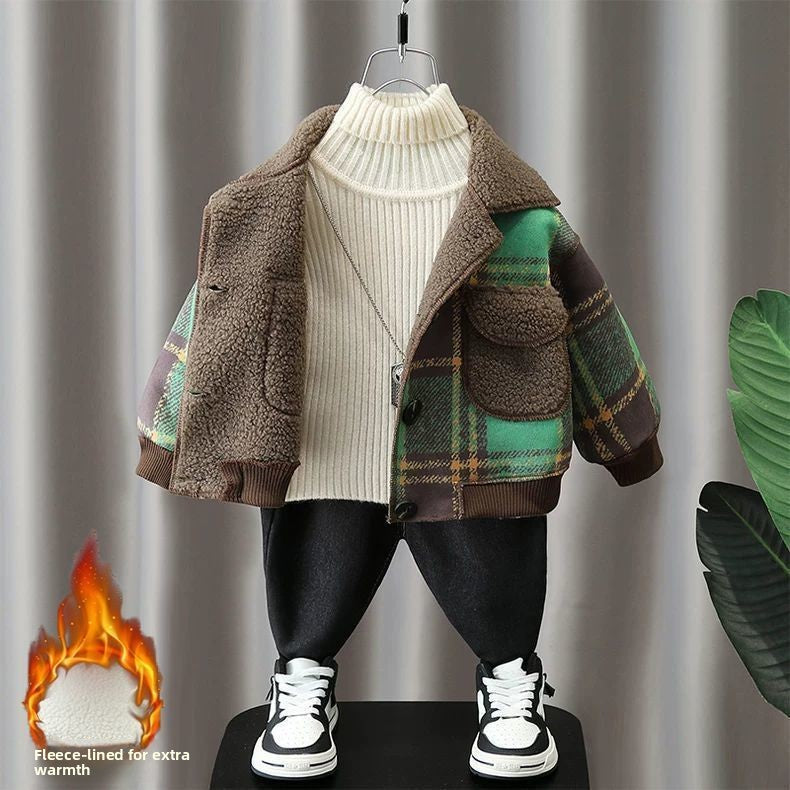 Boys' Baseball Jacket Spring Autumn Cotton Blend