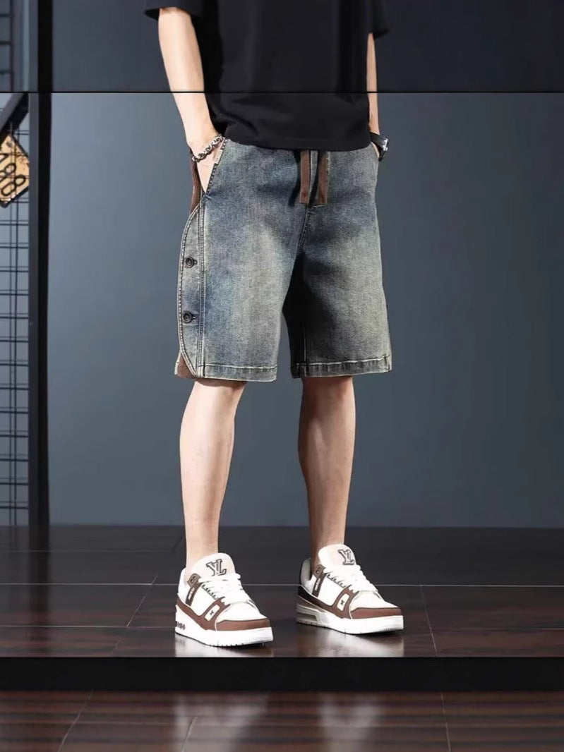Men's Casual Denim Cargo Shorts