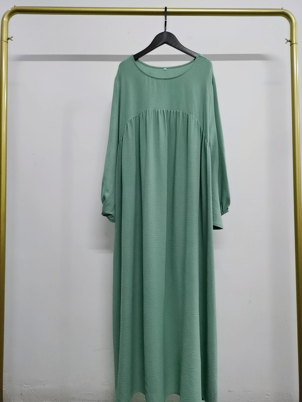 Wide and soft pure-color dress and long robe