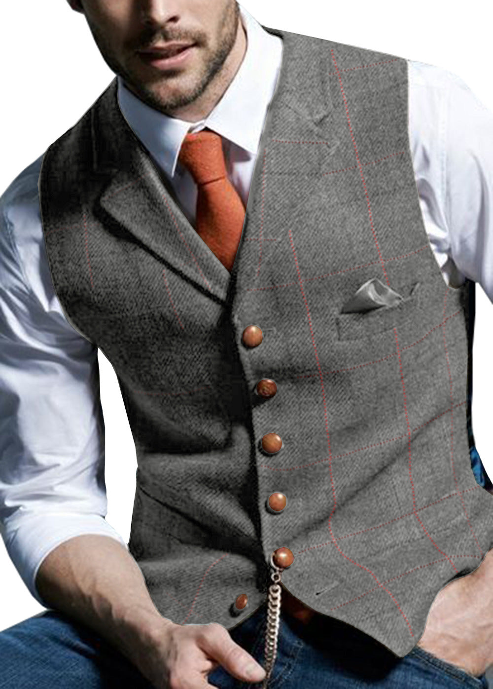 Men's Slim Fit Vest for Formal and Casual Wear