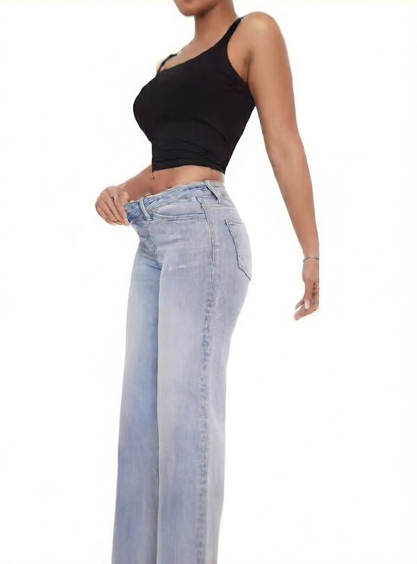 Stretch Wide Leg Women's Jeans