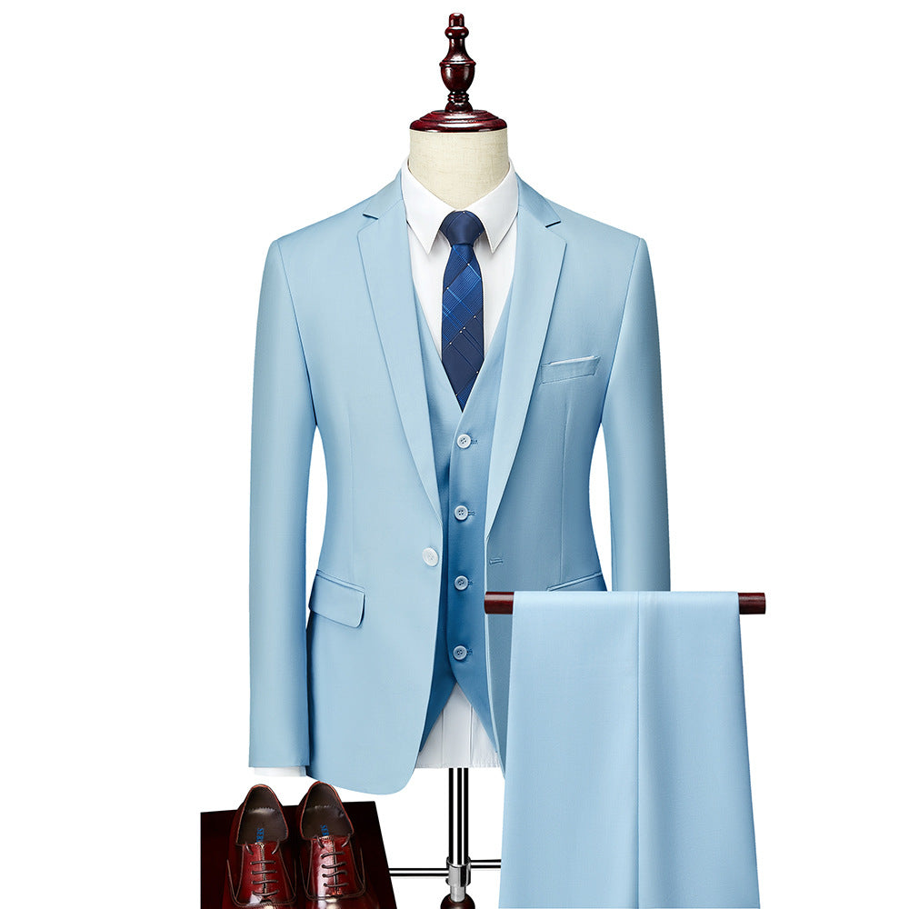 Men's Formal Three-Piece Suit Set