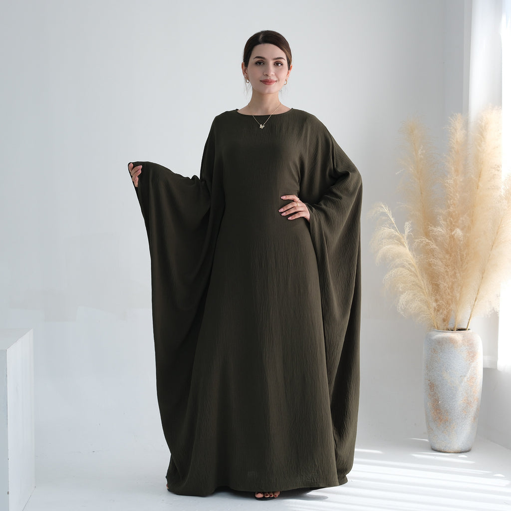 Women's Bat Sleeve Party Dress with Belt