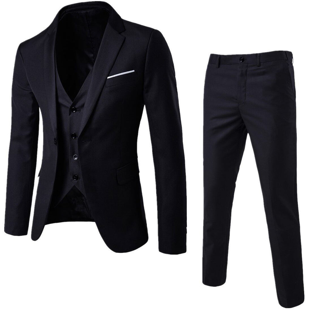 Men's Three-Piece Business Casual Suit