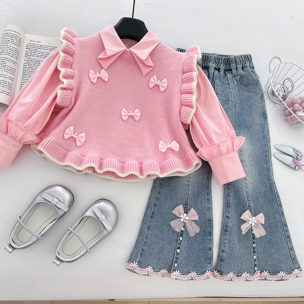 Girls' Knitted Suit