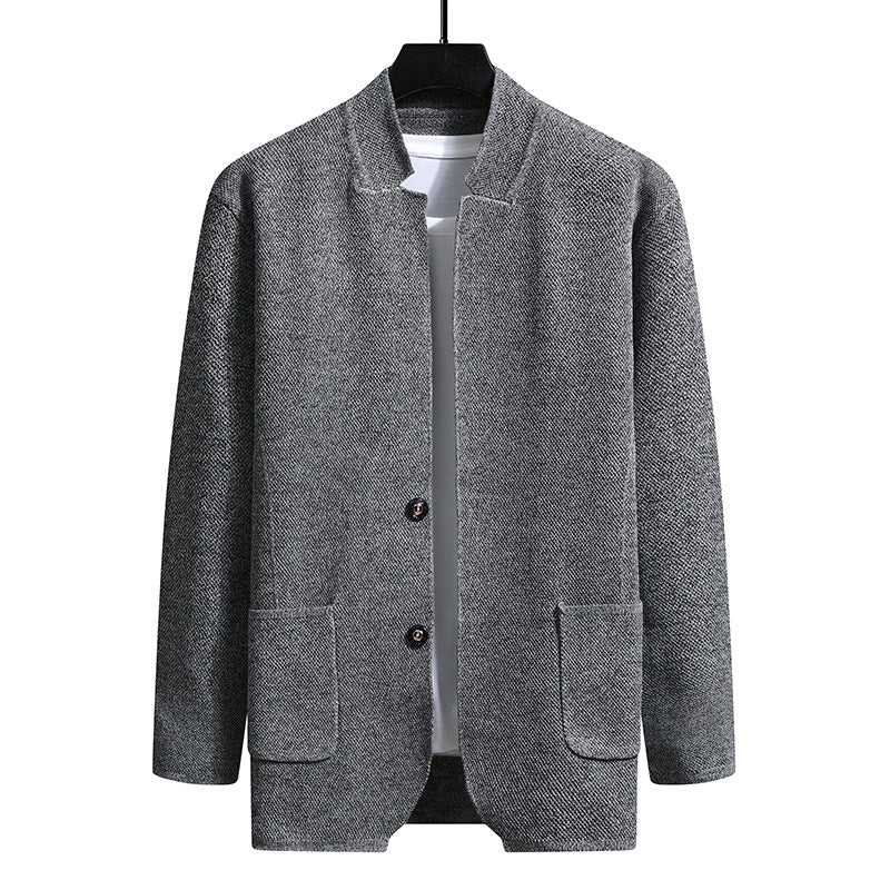 Men's Stand Collar Knit Sweater