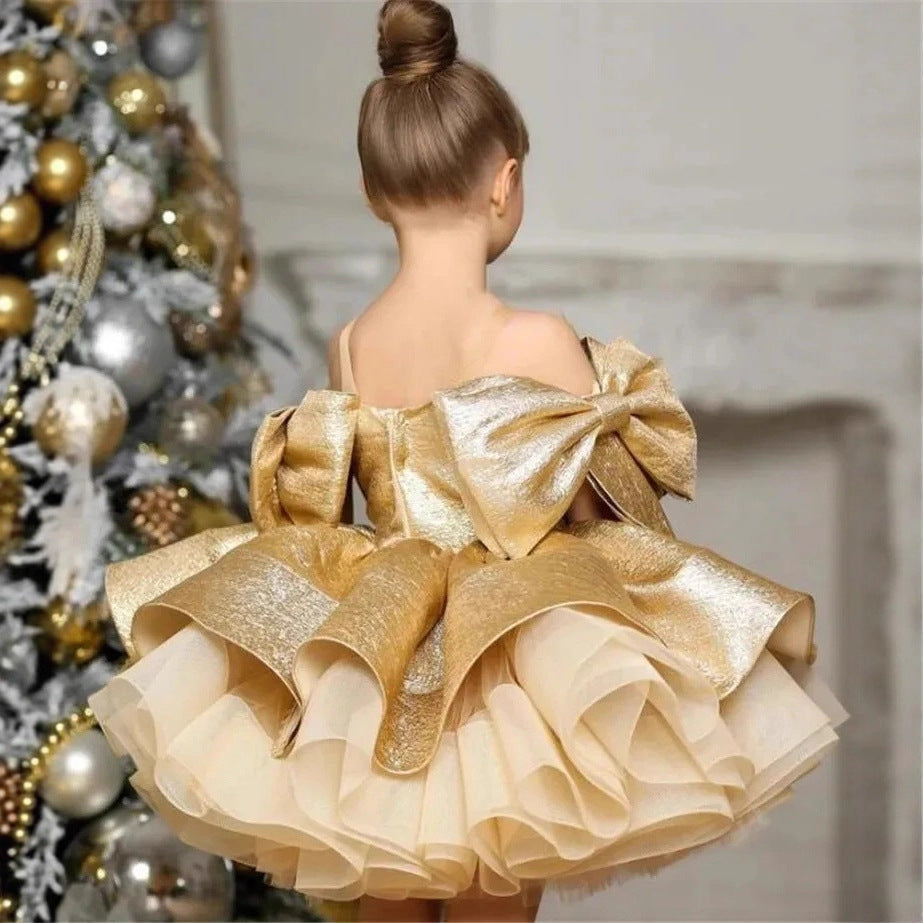 Girl's Princess Puff Sleeve Dress