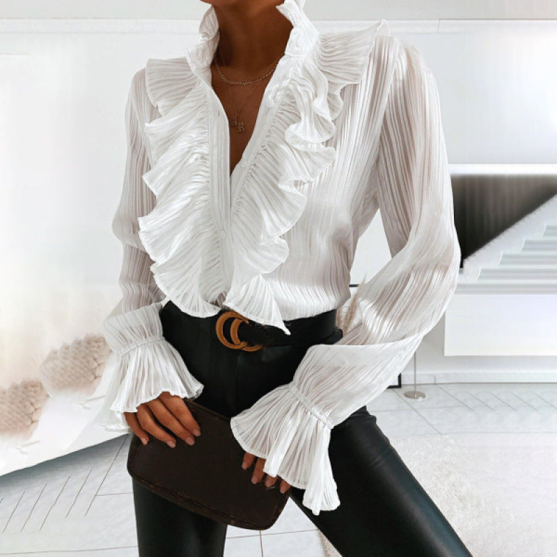 Long-sleeved blouse