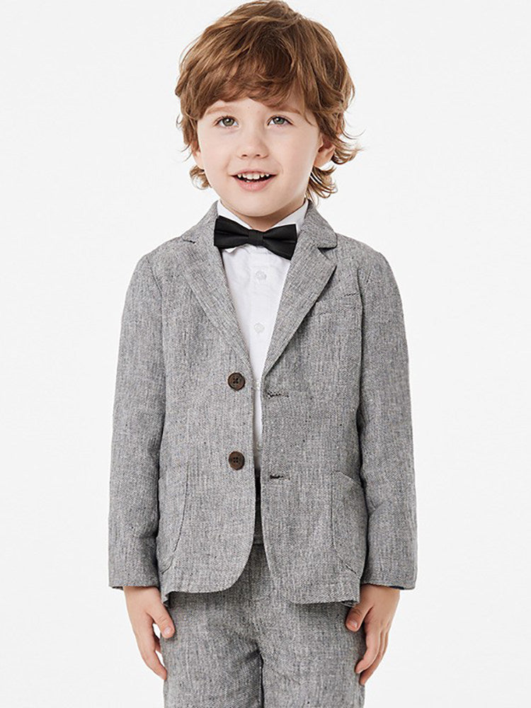 Children's Cotton Linen Formal Suit Jacket