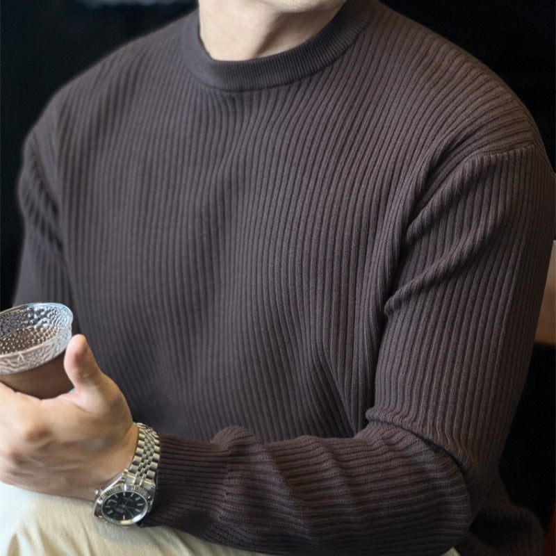 Casual Striped Knitted Sweater for Men