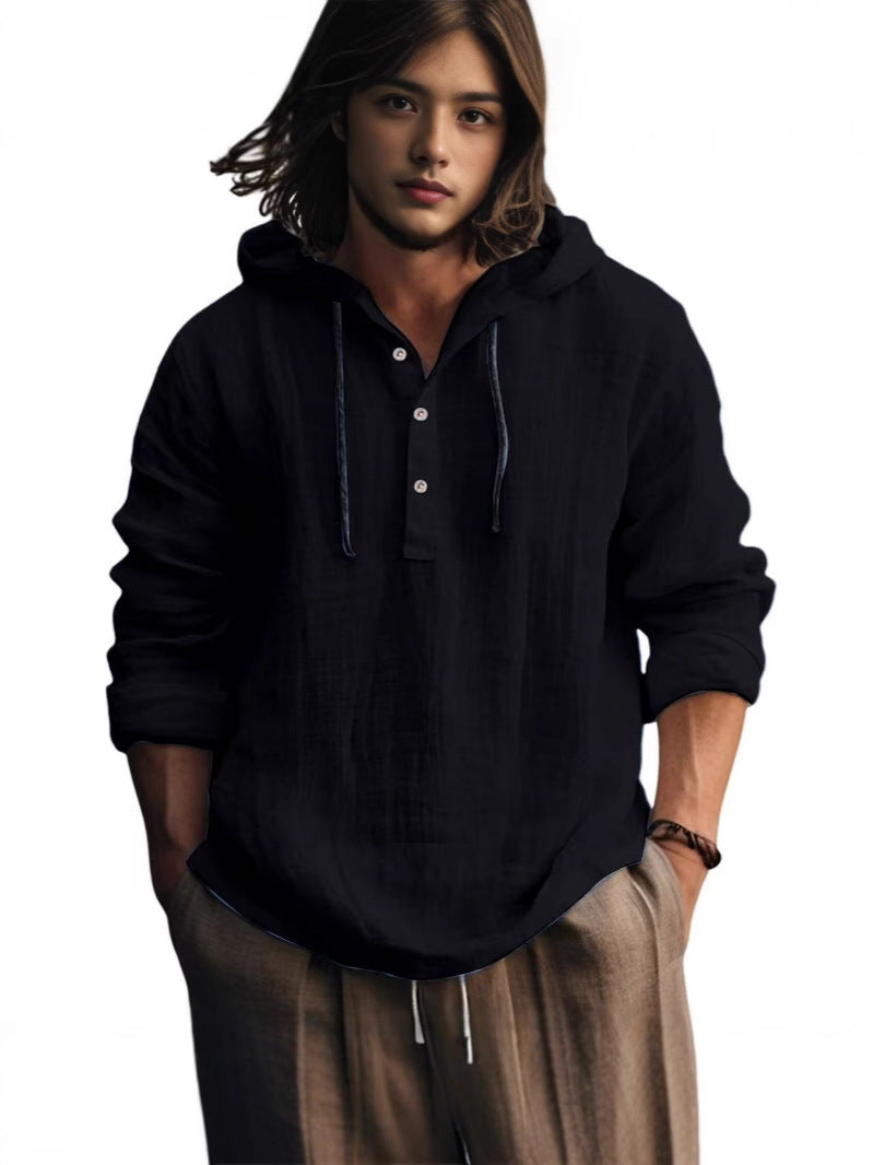 Pullover, hooded collar