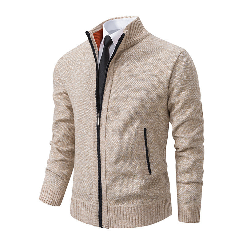 Men's Stand Collar Cardigan