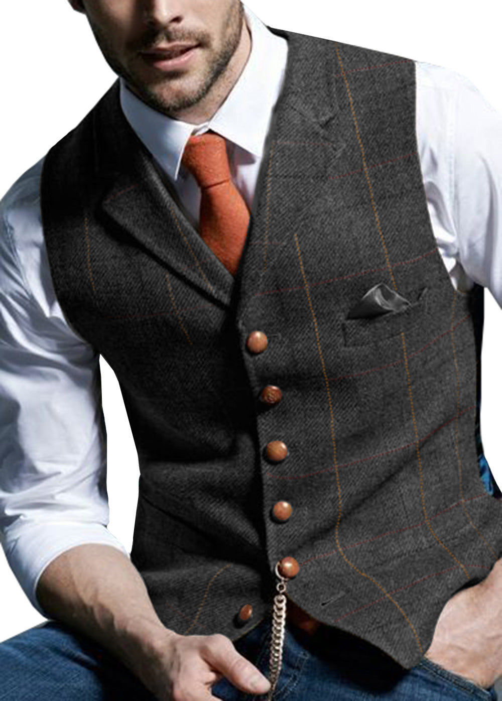Men's Slim Fit Vest for Formal and Casual Wear