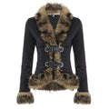 Fur Collar Patchwork Jacket