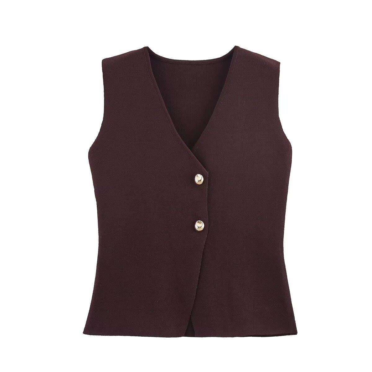 Women's Cropped Knit Vest