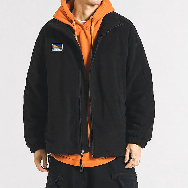 Men's Fleece Stand Collar Casual Jacket