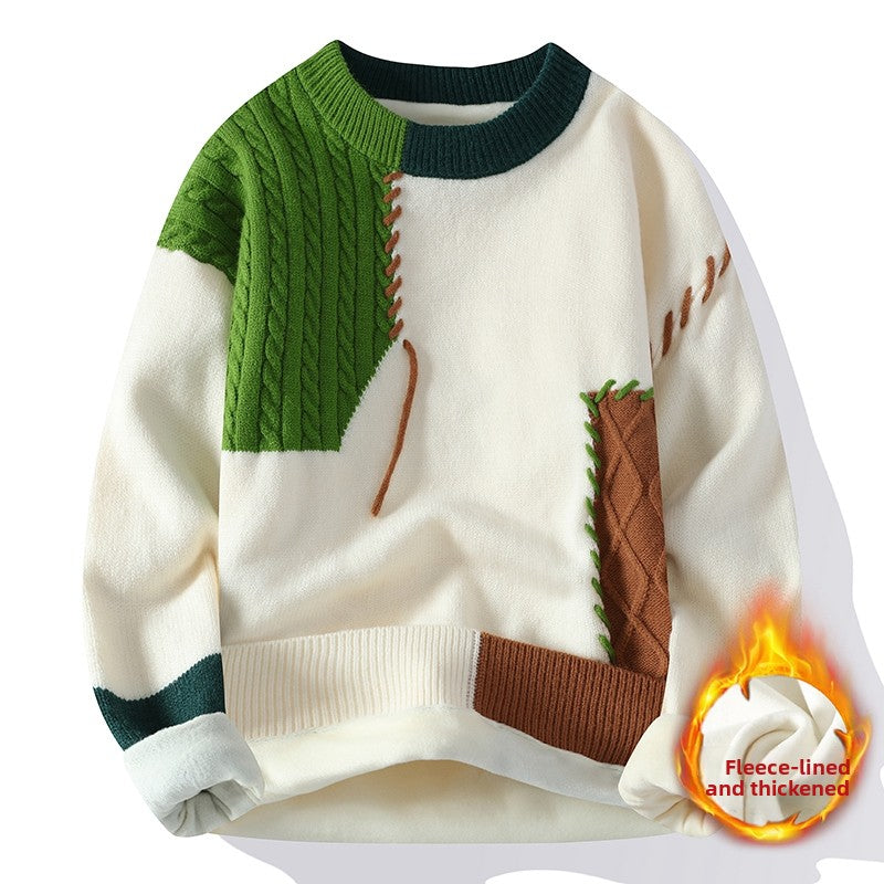 Color Blocked Knit Sweater