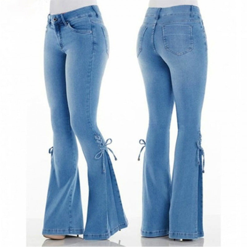 Stretch Flared Denim Jeans