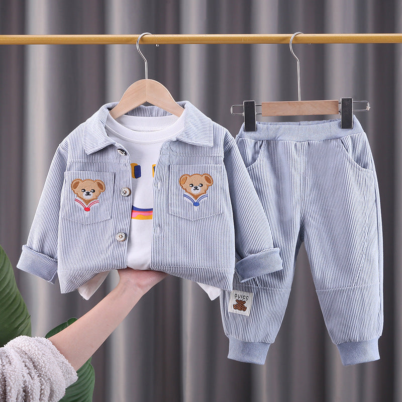 Corduroy children's set - Children's three-piece set