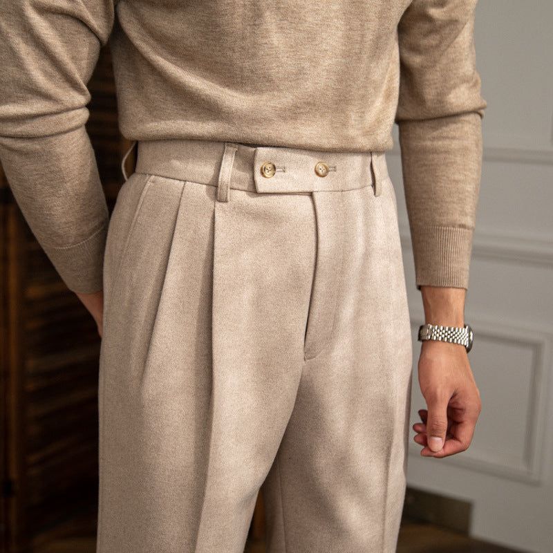 Men's Straight Fit Casual Trousers