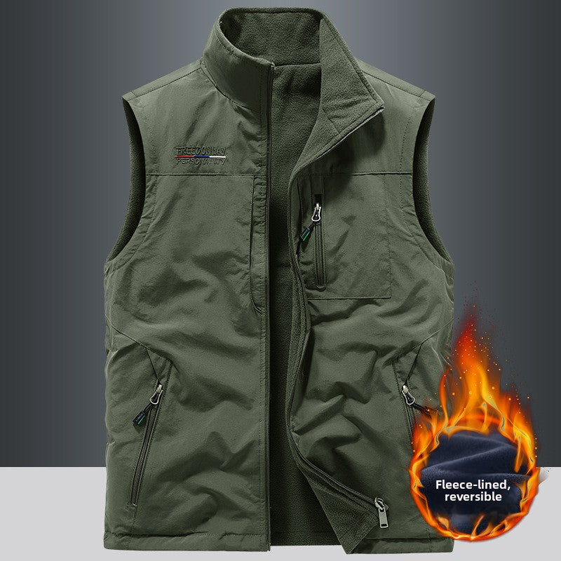 Men's Double-Sided Fleece Winter Vest