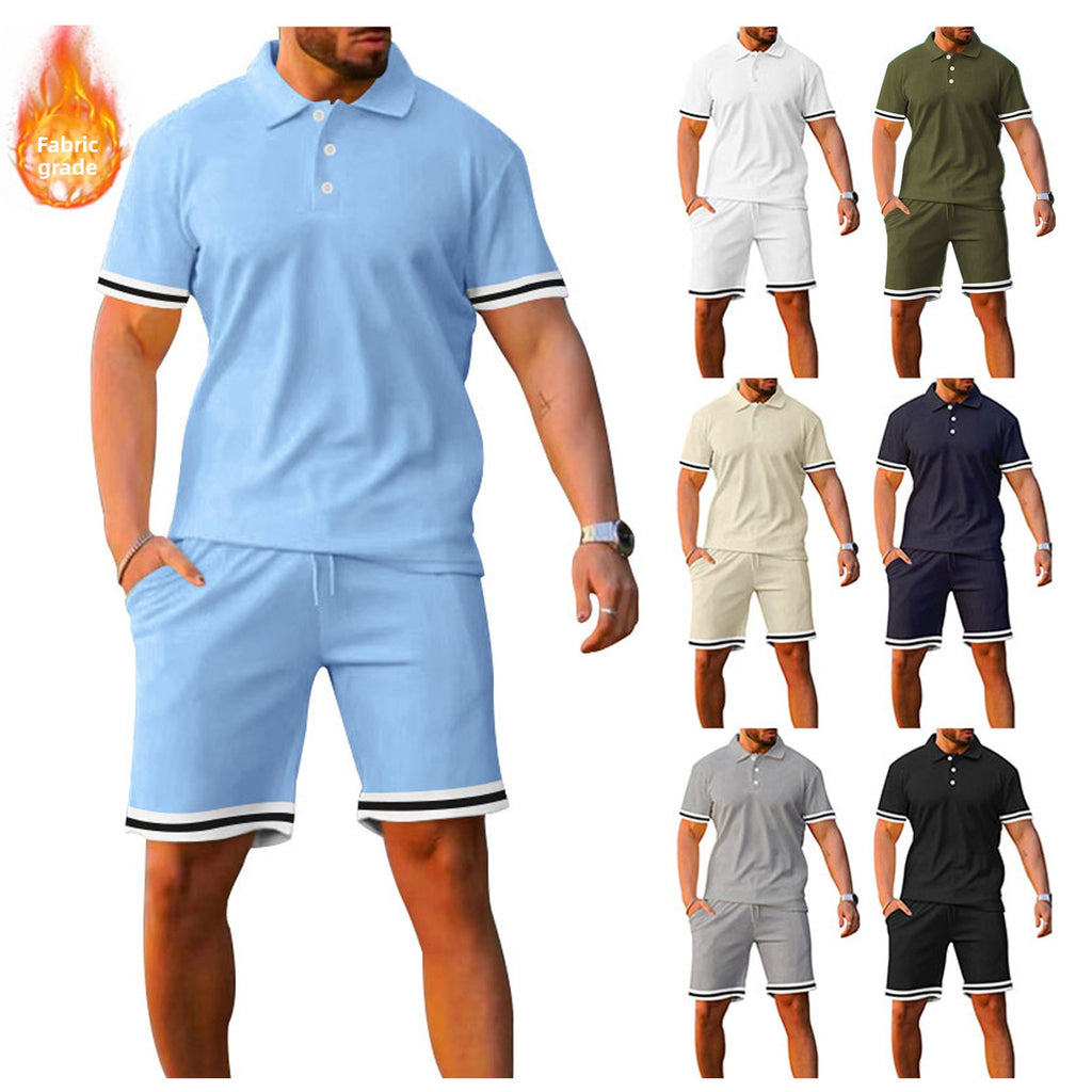 Men's short-sleeved suit, Polo shirt and shorts