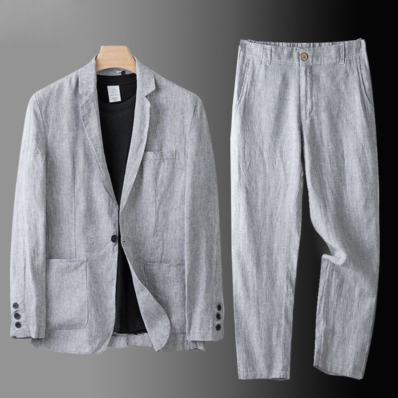 Men's Linen Blend Summer Suit