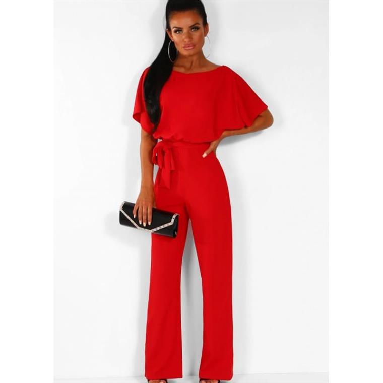 Elegant Button-Up Short-Sleeve Jumpsuit