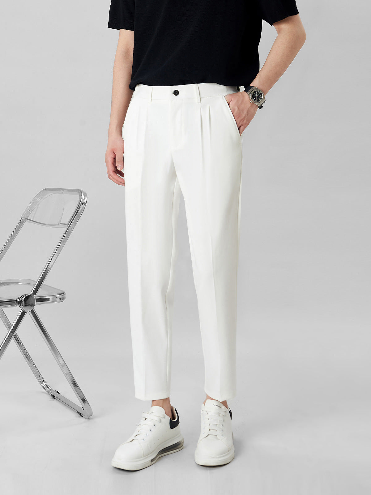 Men's Slim Fit Casual Trousers
