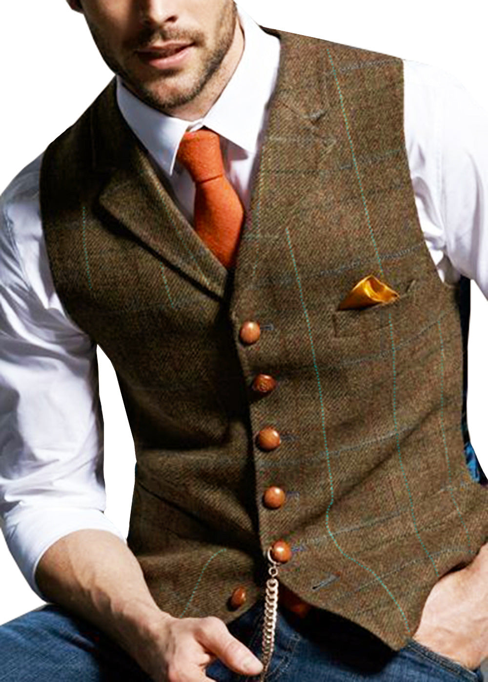 Men's Slim Fit Vest for Formal and Casual Wear