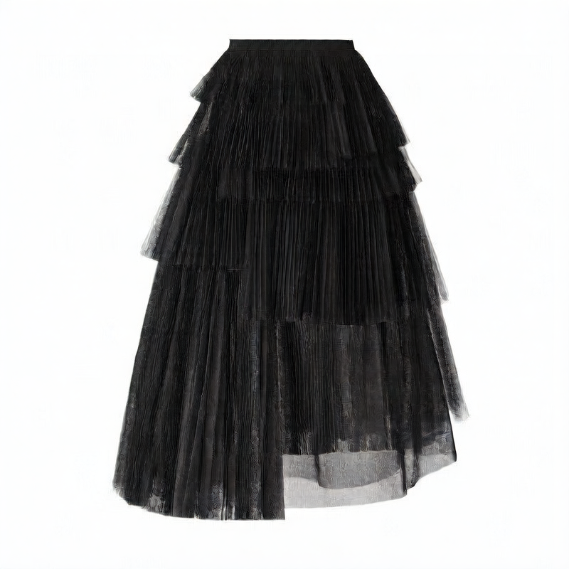 Half-length dress pleated skirt cake