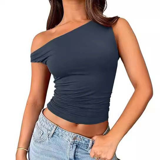 Oblique Collar Top