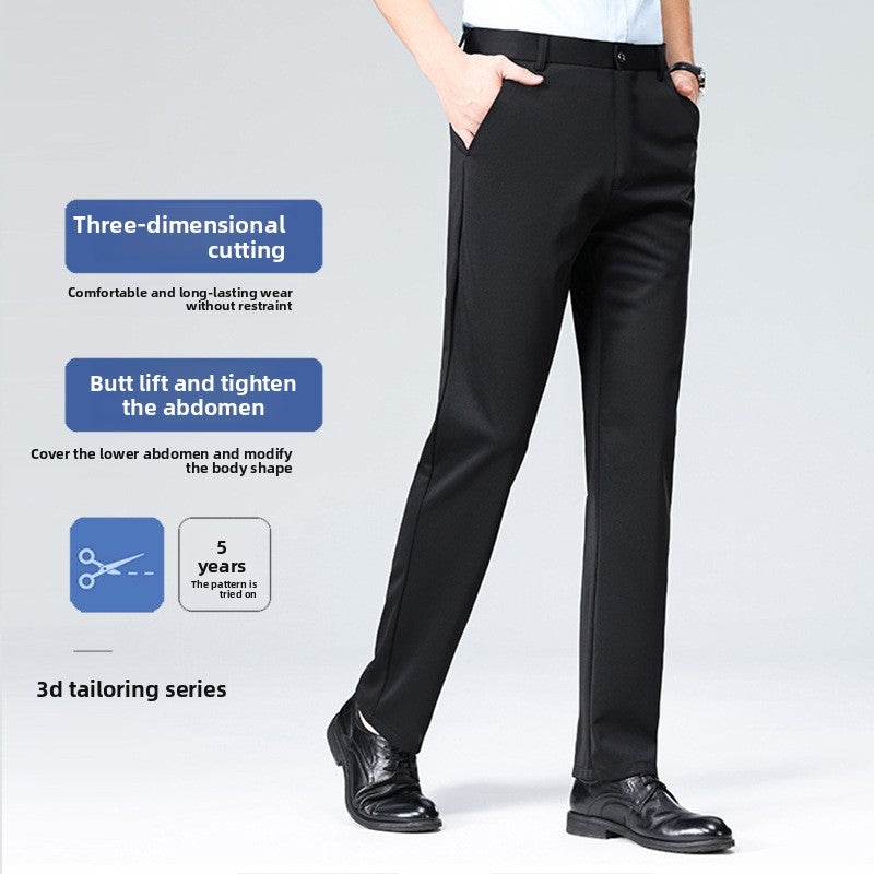 Men's casual non-stretch trousers