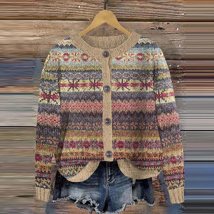 Geometric 3D Print Women's Cardigan