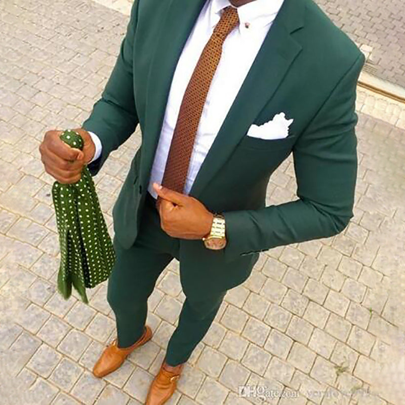 Custom Two-Piece Slim Fit Business Suit