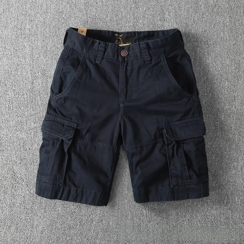 Retro Camouflage Cotton Work Shorts