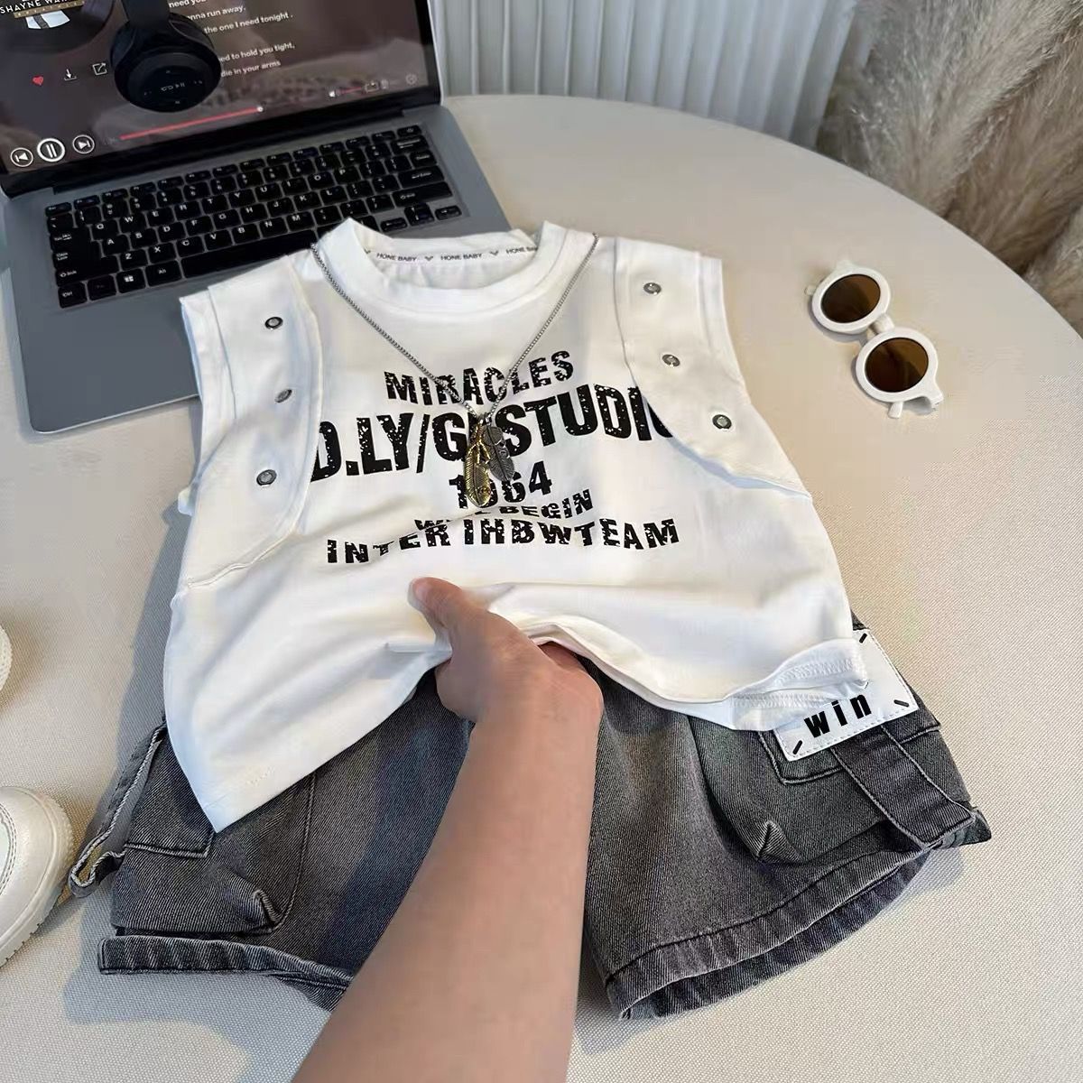 Boys' Summer Corduroy Outfit