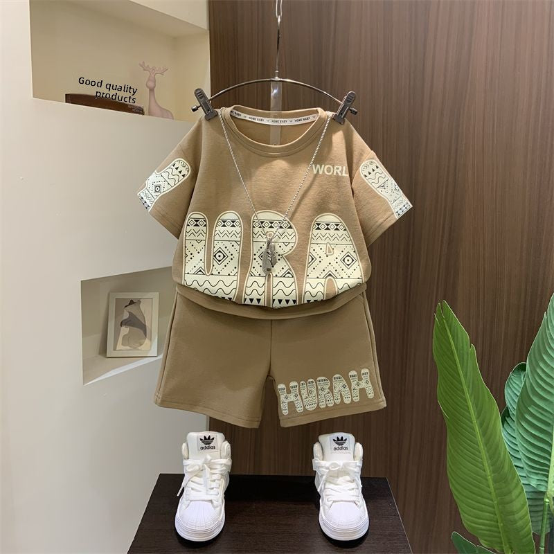 Boys Short Sleeve T-Shirt and Pants Set