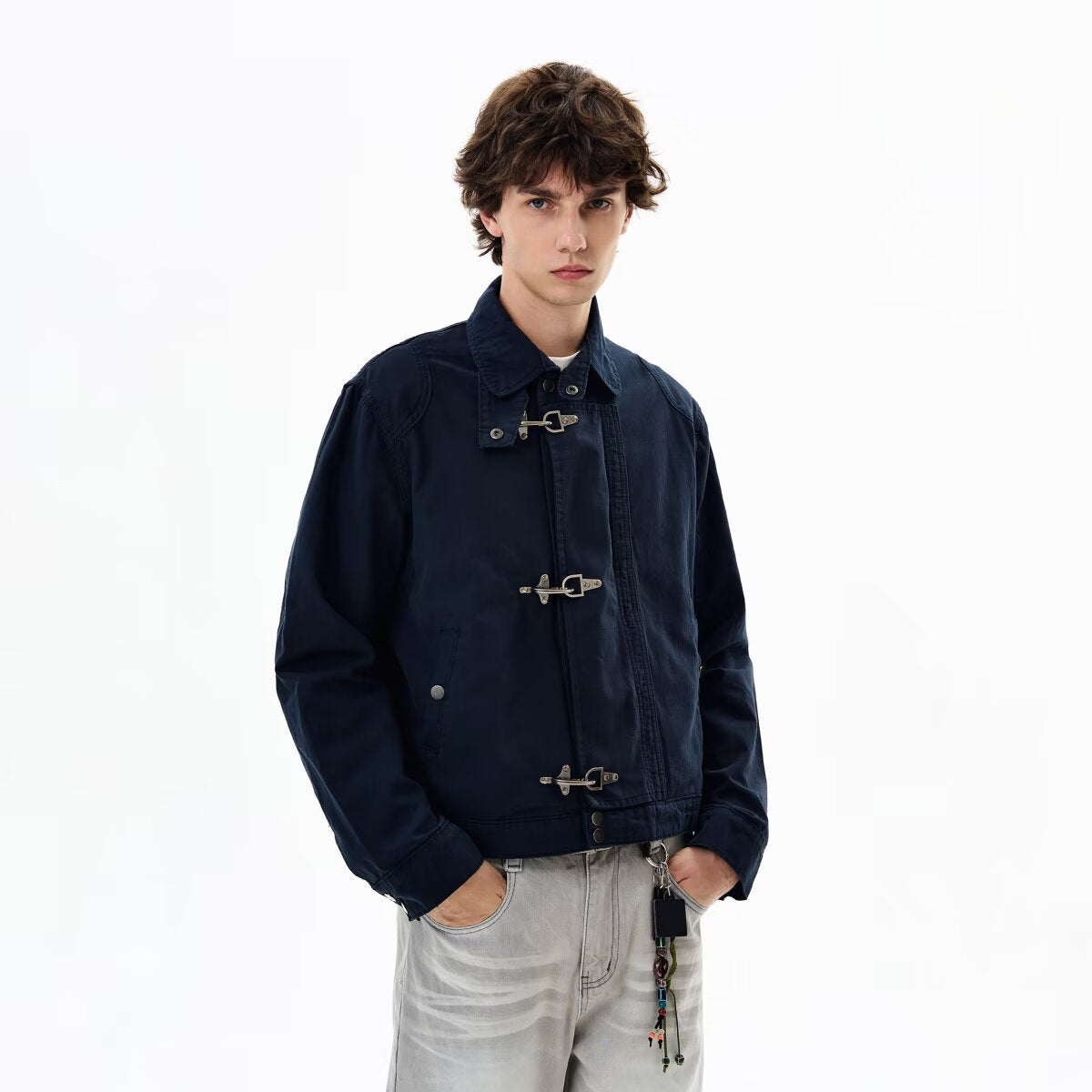 Men's Casual Snap Button Jacket